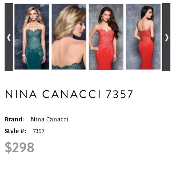Nina Cancci 7357 Red (Formal Prom) Dress Size 2 - Picture 3 of 5